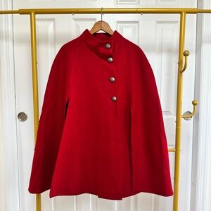 J. Peterman Wool Cape – Size Medium